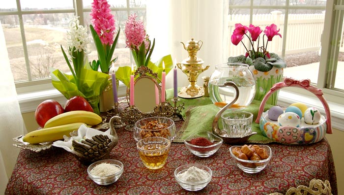 تزیین میز پذیرایی عید نوروز
