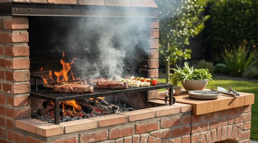 باربیکیو استیل بهتر است یا باربیکیو آجری؟ مقایسه کاربردی برای حیاط و تراس