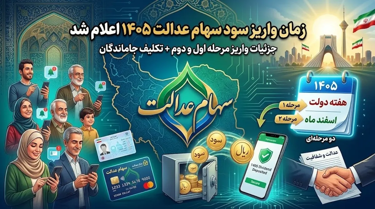 سود سهام عدالت 1405: زمان دقیق واریز در دو مرحله به&zwnj;روز